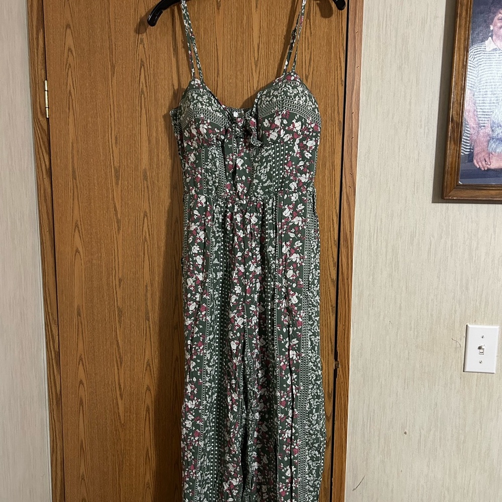 Green Floral Jumpsuit